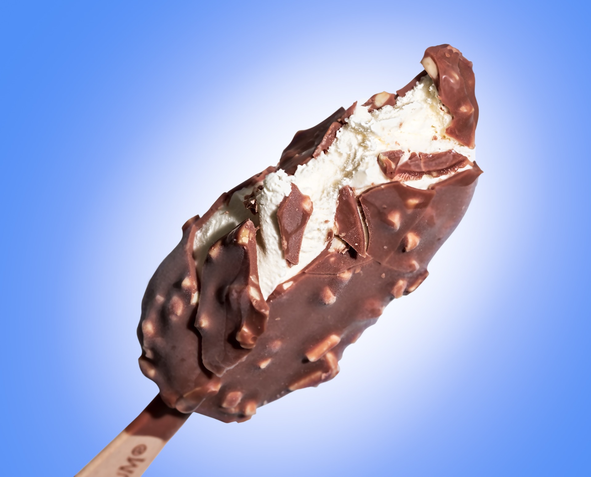 chocolate coated ice cream