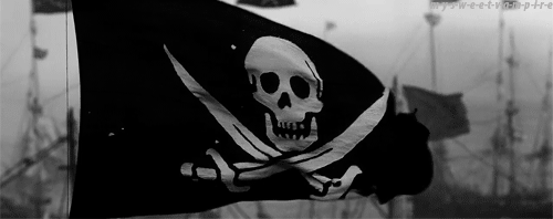 pirate flag with a skull and two swords